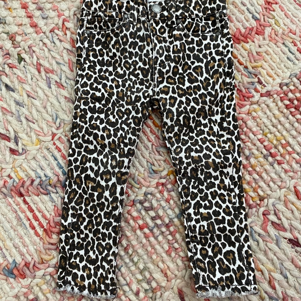 Toddler girl cheetah print jeans